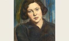 Пётр Белоусов. Портрет молодой женщины  Бум.паст.,41х33. 1932